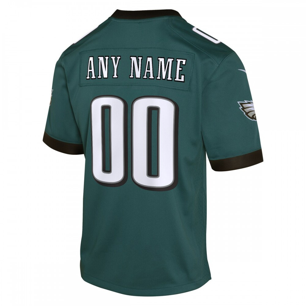 Philadelphia Eagles Nike Youth Custom Game Jersey - Midnight Green-GridironStore